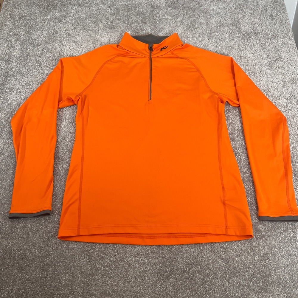 KJUS 1/4 Zip Pullover Mens 54 Extra Large Performance Stretch Orange
